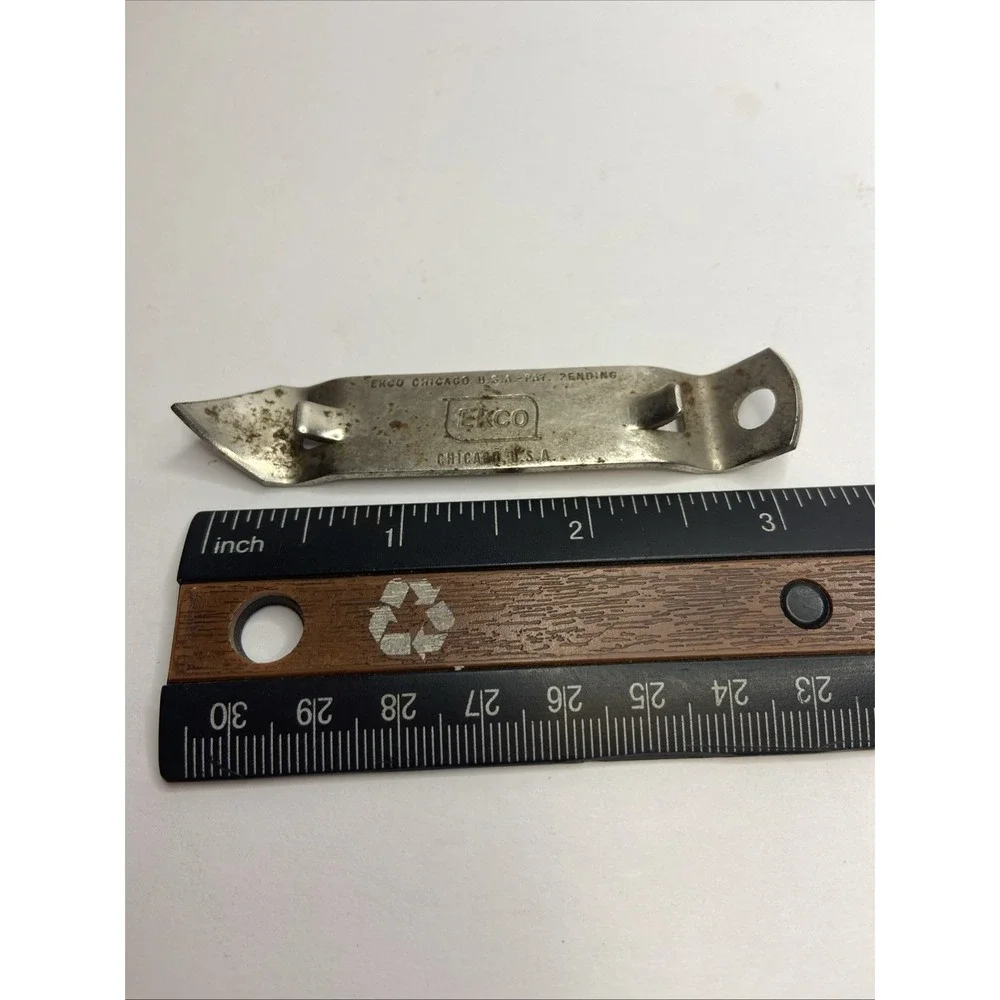 Vintage Ekco ARCUATE PROFILE Can Tapper Bottle Opener Chicago USA Steel Barware‎
